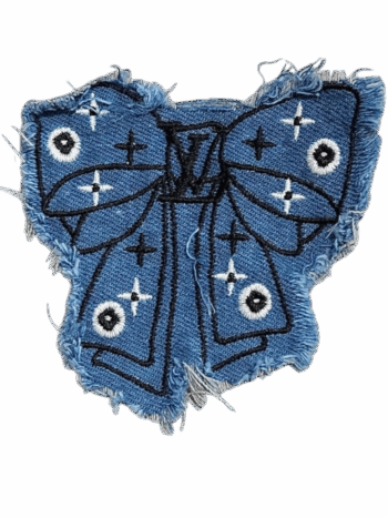 Denim iron on embroidery patches 1