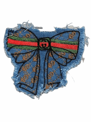 Denim iron on embroidery patches 3