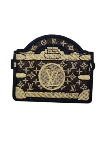 Camera iron on embroidery patches