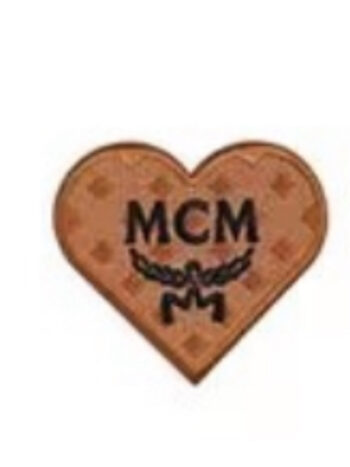 M heart Round iron on embroidery patches