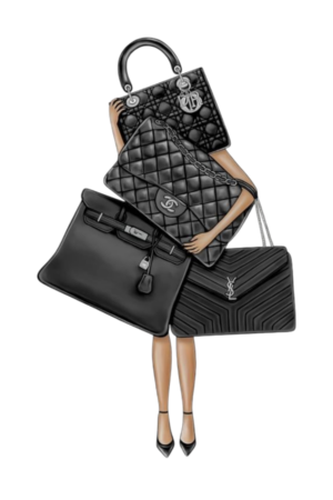 Black purses iron on heat transfers