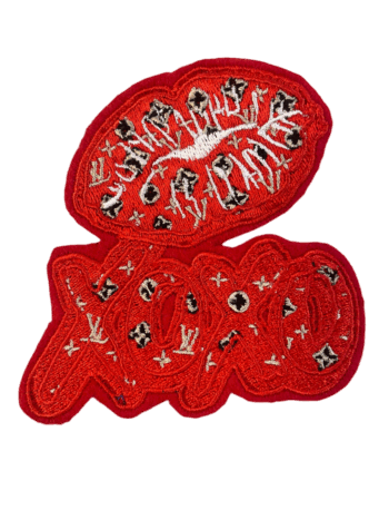 Love iron on embroidery patches