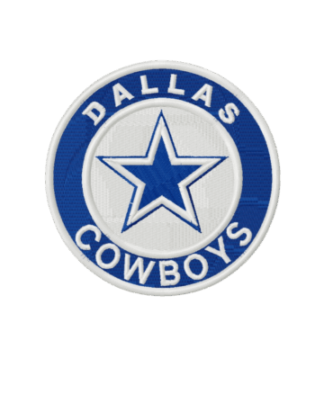 Dallas cowboy round iron on embroidery patch