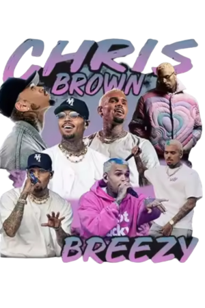 Pink Chris Brown heat transfers