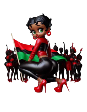 Betty fashion flag melanin  iron on heat transfers