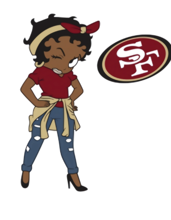 SF Betty melanin girl sports heat transfers