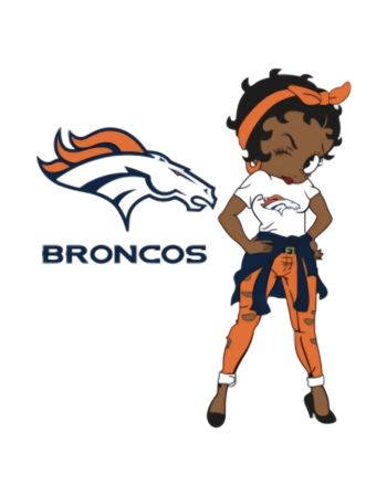 Broncos Betty melanin girl sports heat transfers