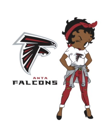Falcons Betty melanin girl sports heat transfers