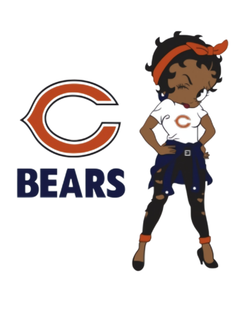 Bears Betty melanin girl sports heat transfers