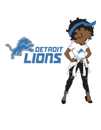 Lions Betty melanin girl sports heat transfers