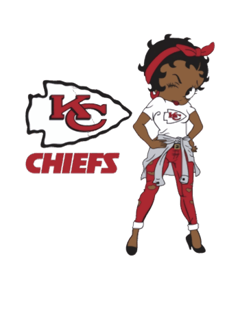 Chiefs Betty melanin girl sports heat transfers