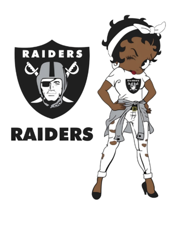 Raiders Betty melanin girl sports heat transfers