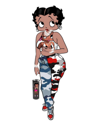 Fashion Camo red blue melanin girl iron heat transfers