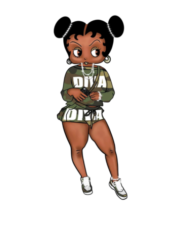 Fashion Diva melanin girl iron heat transfers