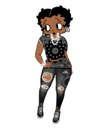 Fashion black melanin girl iron heat transfers