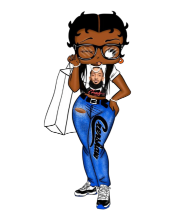 Fashion melanin Crenshaw girl iron heat transfer