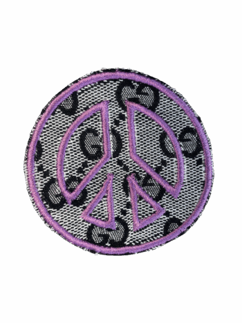 Gray G peace pattern iron on embroidery patches
