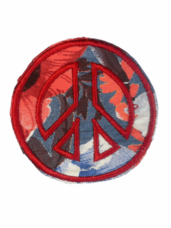 Denim peace pattern iron on embroidery patches