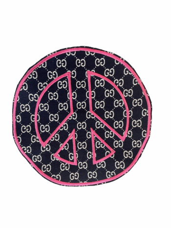 Blue GG peace pattern iron on embroidery patches