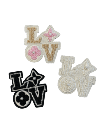 Pearl L iron on patches