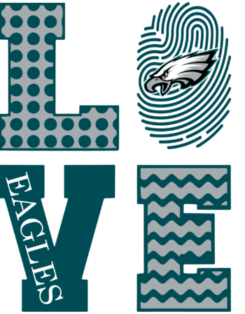 Eagles sports heat transfers