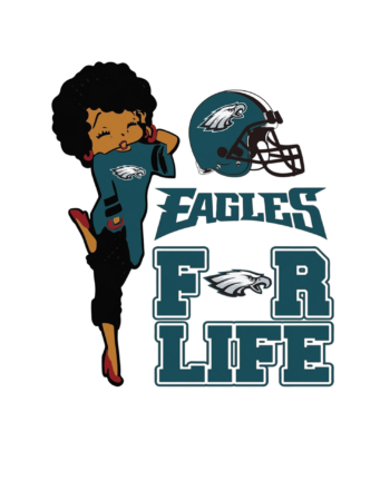Eagles for life melanin girl sports heat transfers
