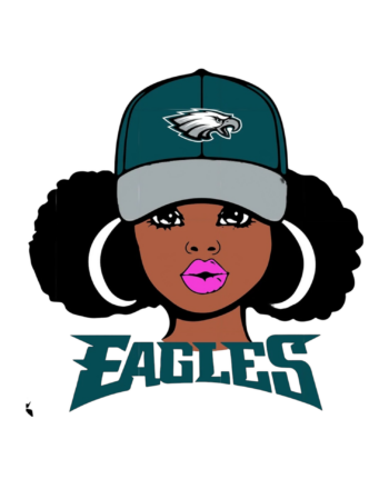 Eagles melanin girl sports heat transfers