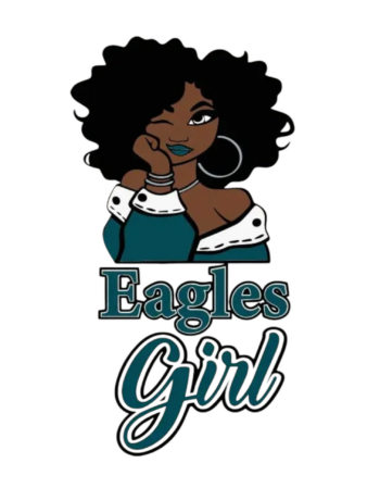 Eagles melanin girl sports heat transfers