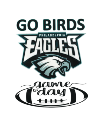 Go birds eagles iron on heat transfers