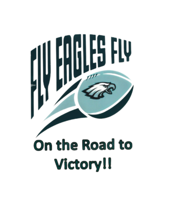 Fly eagles iron on heat transfers