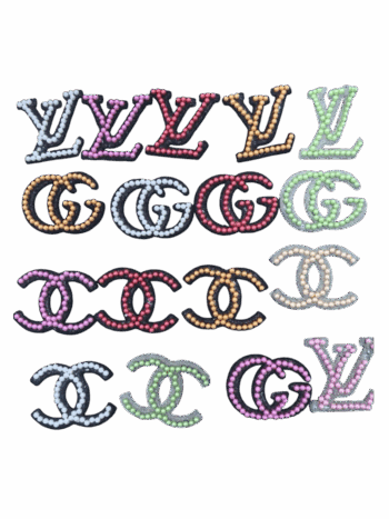 Pearl iron on rhinestone patches