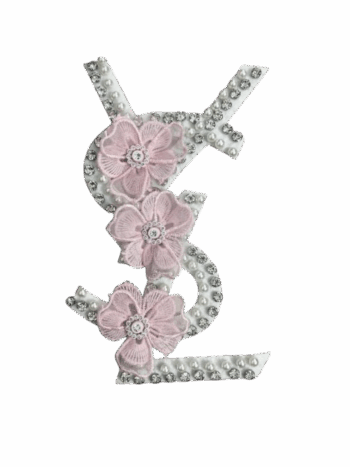 Y flower beaded embroidery patches