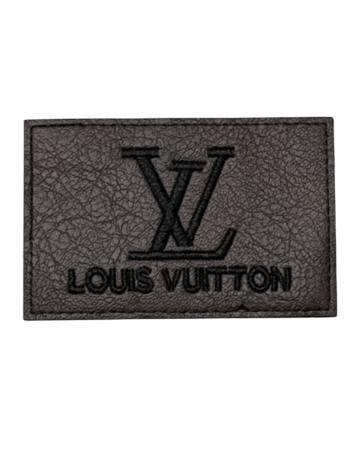 Letter Pu leather iron on embroidery patches