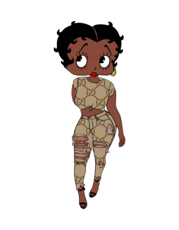 G betty melanin girl iron heat transfers