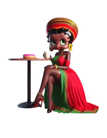 Betty fashion queen melanin  iron on heat transfers