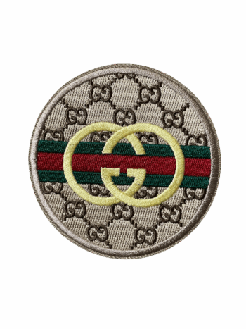 Round iron on embroidery patches 1