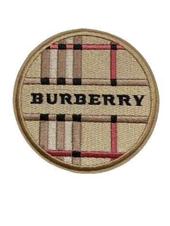 B Round iron on embroidery patches