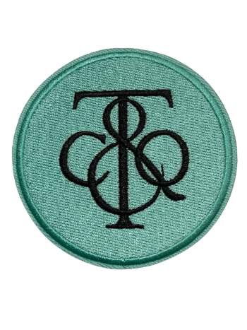 Round Tif iron on embroidery patches