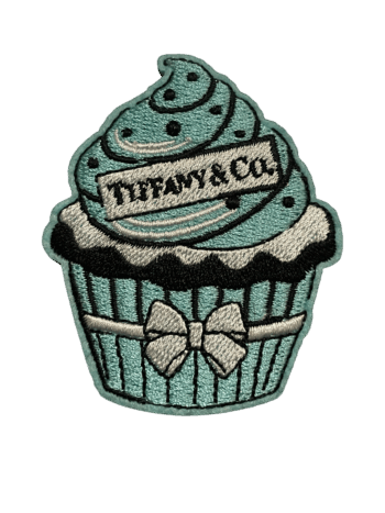 cupcake Tif iron on embroidery patches