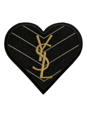 Y heart Round iron on embroidery patches