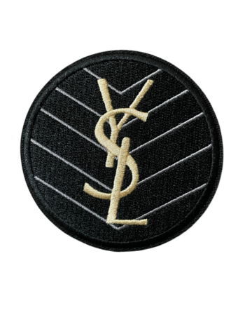 Y Round iron on embroidery patches