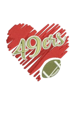 49ers heart embroidery patches 