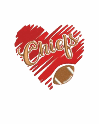 chiefs heart embroidery patches 