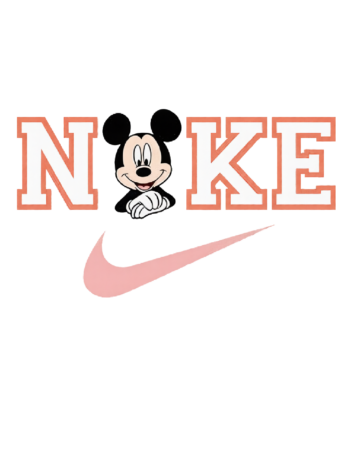Cartoon Swoosh mickey iron on heat transfers