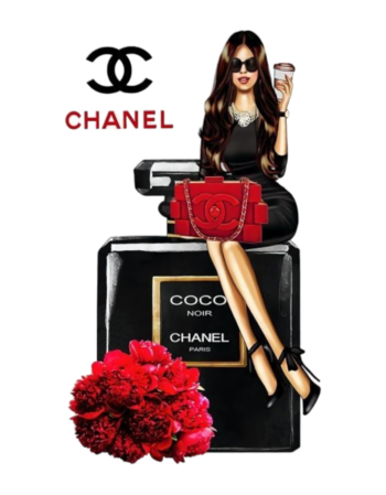 Lady fashion C iron on heat transfers