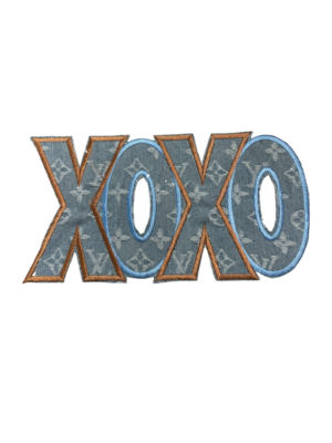 Xoxo pattern iron on embroidery patches