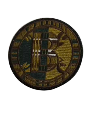 B round iron on patches