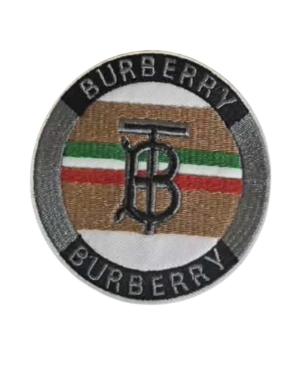 B round iron on patches