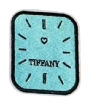 Tiff clock iron on patches