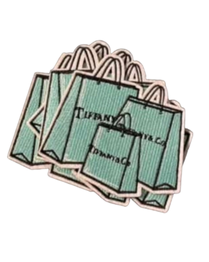 Tiff bag iron on patches